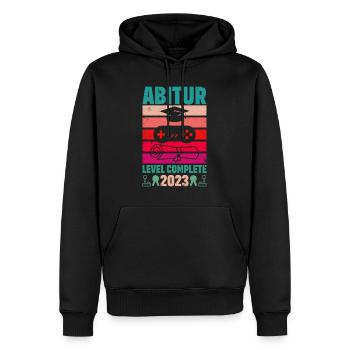 Abitur 2023 Level Complete Gamer Abitur Abiturient - Männer Premium Bio Hoodie - Schwarz - Vorne - Nico (187cm)