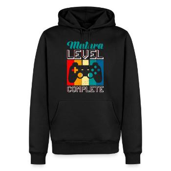 Matura 2023 Niveau complet Gamer Maturanten - Sweat à capuche Premium bio Homme - noir - Devant - Nico (187cm)