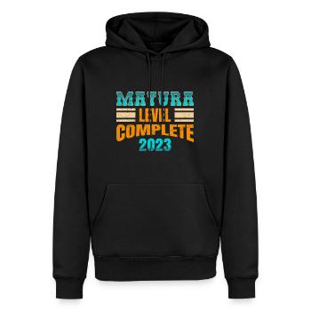 Niveau de maturité complet Maturité 2023 - Sweat à capuche Premium bio Homme - noir - Devant - Nico (187cm)