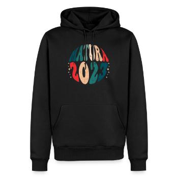 Matura 2023 Niveau maturité complète - Sweat à capuche Premium bio Homme - noir - Devant - Nico (187cm)