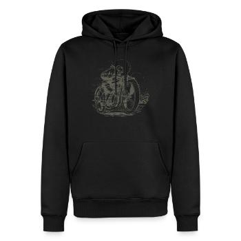 Motorrad Geschenkidee für Biker Zitat Humor - Männer Premium Bio Hoodie - Schwarz - Vorne - Nico (187cm)