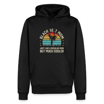 Schwarzgurt Mama Karate Jiu Jitsu Taekwondo Martialj - Männer Premium Bio Hoodie - Schwarz - Vorne - Nico (187cm)