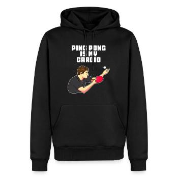 Ping Pong Is My Cardio Funny Table Tennis - Men’s Premium Organic Hoodie - black - Front - Nico (187cm)