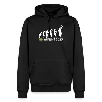 Abitur 2023 Abisapiens Abiturienten - Männer Premium Bio Hoodie - Schwarz - Vorne - Nico (187cm)