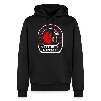 Chemise de stimulateur cardiaque, tee cardiaque à piles - Sweat à capuche Premium bio Homme - noir - Devant - Nico (187cm)