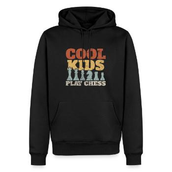 Chess Chessmen Chessboxing Geschenk für coole Kinder - Männer Premium Bio Hoodie - Schwarz - Vorne - Nico (187cm)