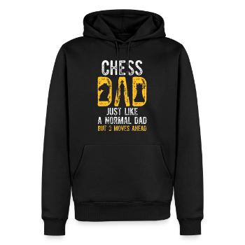 Mens Chess Dad 3 Moves Ahead Chess Playing Fatherg - Sweat à capuche Premium bio Homme - noir - Devant - Nico (187cm)