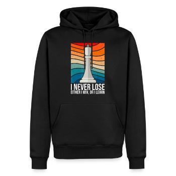 Chess Tidea, idée de club d’échecs, gagner ou apprendre Chessbl - Sweat à capuche Premium bio Homme - noir - Devant - Nico (187cm)