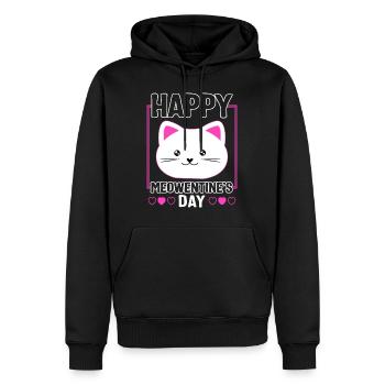 Chemise de Saint-Valentin, Happy Meowentine’s Day Mignon - Sweat à capuche Premium bio Homme - noir - Devant - Nico (187cm)