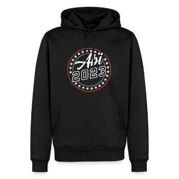 Abi 2023 Abitur Abiturient Schulabschluss - Männer Premium Bio Hoodie - Schwarz - Vorne - Nico (187cm)
