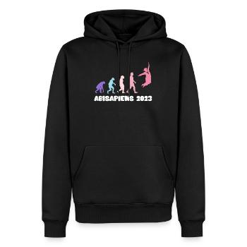 Abisapiens 2023 Abitur Abi 2023 Abiturienten - Männer Premium Bio Hoodie - Schwarz - Vorne - Nico (187cm)