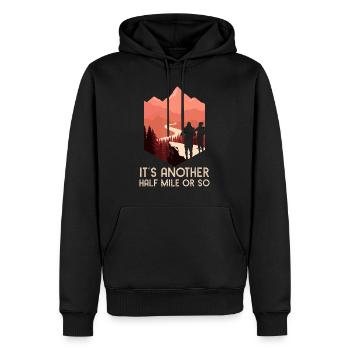 Es ist eine weitere halbe Meile oder so Wandern Natur Wanderung Ba - Männer Premium Bio Hoodie - Schwarz - Vorne - Nico (187cm)