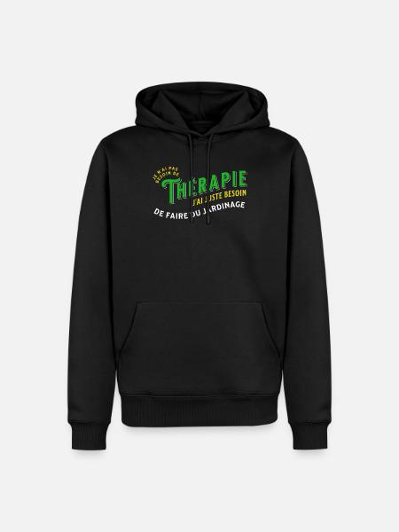 Jardinier idée cadeau Jardin, Paysagiste Potager - Sweat à capuche Premium bio Homme - noir