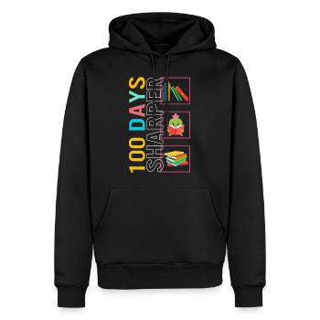 Chemise d’école, 100 jours plus précis Reading Cactus - Sweat à capuche Premium bio Homme - noir - Devant - Nico (187cm)