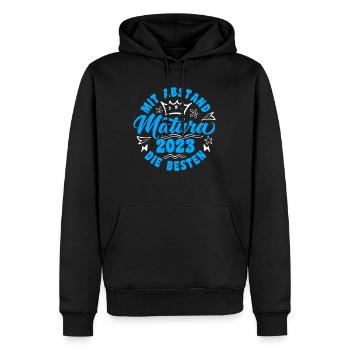Mit Abstand die Besten Matura 2023 Maturant - Männer Premium Bio Hoodie - Schwarz - Vorne - Nico (187cm)