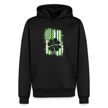 USA Shenanigans St. Patrick’s Day - Männer Premium Bio Hoodie - Schwarz - Vorne - Nico (187cm)