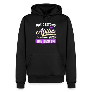 Mit Abstand die Besten Abitur 2023 Abiturientin - Männer Premium Bio Hoodie - Schwarz - Vorne - Nico (187cm)