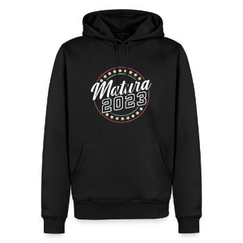 Matura 2023 Balle de maturité Graduation de la maturité - Sweat à capuche Premium bio Homme - noir - Devant - Nico (187cm)