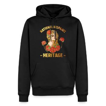 Mois national du patrimoine hispanique Día de Muertos - Sweat à capuche Premium bio Homme - noir - Devant - Nico (187cm)