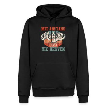 Matura 2023 mit Abstand die Besten Maturanten - Männer Premium Bio Hoodie - Schwarz - Vorne - Nico (187cm)