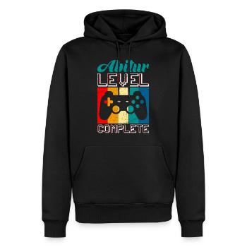 Abitur Level complete Abi 2023 Gamer - Männer Premium Bio Hoodie - Schwarz - Vorne - Nico (187cm)