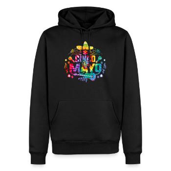 Cinco De Mayo Chapeau mexicain Mexique Flag Tacos - Sweat à capuche Premium bio Homme - noir - Devant - Nico (187cm)