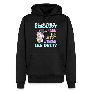 Ich habe mein Abi geschafft! - Männer Premium Bio Hoodie - Schwarz - Vorne - Nico (187cm)