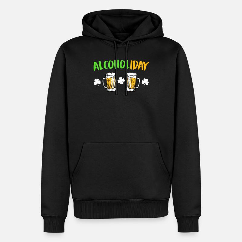 Alcoholiday St. Patricks Day - Männer Premium Bio Hoodie - Schwarz