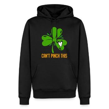 Je ne peux pas pincer ce trèfle Saint-Patrick - Sweat à capuche Premium bio Homme - noir - Devant - Nico (187cm)