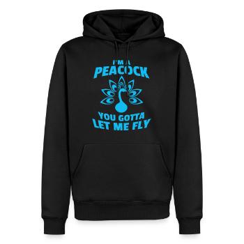 I’m A Peacock You Gotta Let Me Flyzexy ambassadeur - Sweat à capuche Premium bio Homme - noir - Devant - Nico (187cm)
