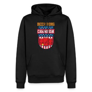 Stars and Stripes USA Beer Pong Champion Bier Pong - Sweat à capuche Premium bio Homme - noir - Devant - Nico (187cm)