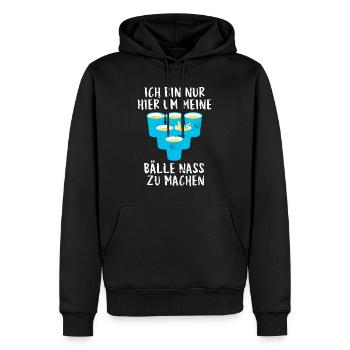 Beer Pong Bälle nass machen Party Bier Pong - Männer Premium Bio Hoodie - Schwarz - Vorne - Nico (187cm)