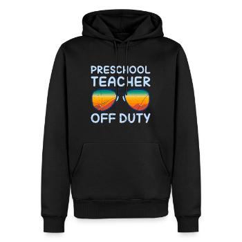 Vorschule Kindergarten Erzieher off duty Lehrer - Männer Premium Bio Hoodie - Schwarz - Vorne - Nico (187cm)