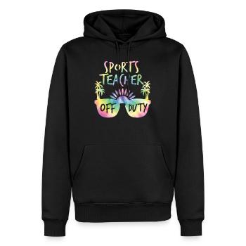Ferien Sportlehrer außer Dienst Sport Lehrer - Männer Premium Bio Hoodie - Schwarz - Vorne - Nico (187cm)