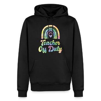 Enseignant en congé Professeur de vacances scolaires - Sweat à capuche Premium bio Homme - noir - Devant - Nico (187cm)