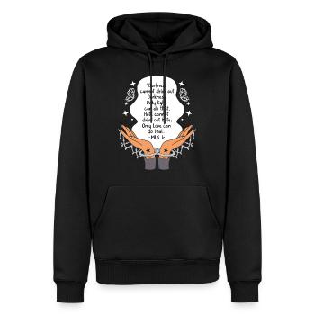 MLK Day, Darkness Cannot Drive Out Darkness - Men’s Premium Organic Hoodie - black - Front - Nico (187cm)