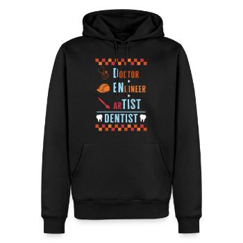 Zahnarzt Hemd, Doktor Ingenieur Künstler Lustig - Männer Premium Bio Hoodie - Schwarz - Vorne - Nico (187cm)