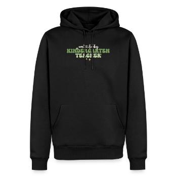 Un enseignant chanceux Rétro Kindergarten Teacher St - Sweat à capuche Premium bio Homme - noir - Devant - Nico (187cm)