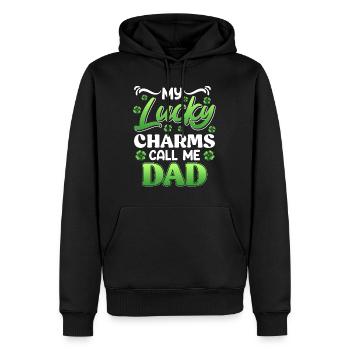 My Lucky Charms Call me Dad Papa - Männer Premium Bio Hoodie - Schwarz - Vorne - Nico (187cm)