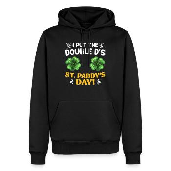 Doppel D's in St Paddys Day St. Patrick’s Day - Männer Premium Bio Hoodie - Schwarz - Vorne - Nico (187cm)