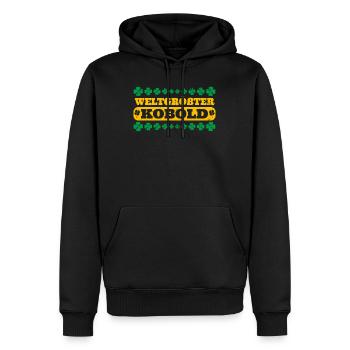 World's largest goblin St. Patrick's Day - Men’s Premium Organic Hoodie - black - Front - Nico (187cm)