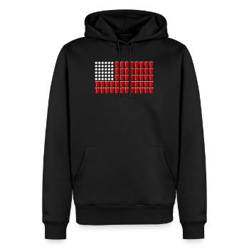USA College Party Game Spring Break Beer Pong - Sweat à capuche Premium bio Homme - noir - Devant - Nico (187cm)