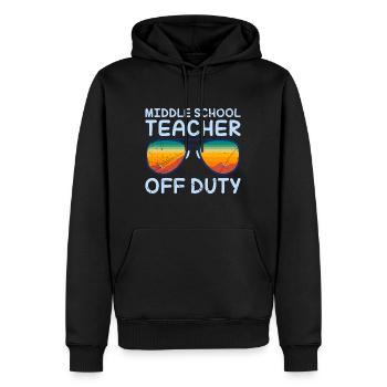 Mittelstufe Klassenlehrer off duty Ferien Lehrer - Männer Premium Bio Hoodie - Schwarz - Vorne - Nico (187cm)
