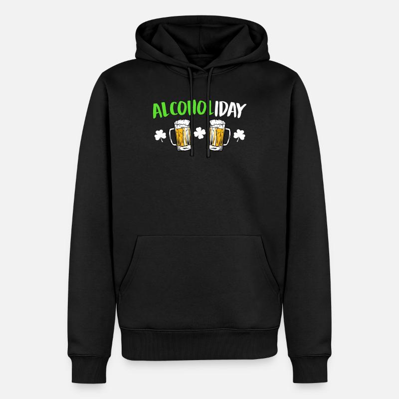 Alcoholiday St. Patricks Day - Männer Premium Bio Hoodie - Schwarz