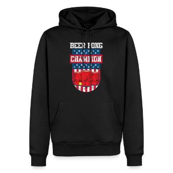 Stars and Stripes USA Beer Pong Champion Bier Pong - Sweat à capuche Premium bio Homme - noir - Devant - Nico (187cm)