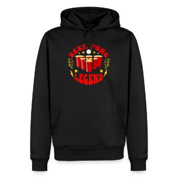 Beer Pong Legend Drinking Game Party Beer Pong - Sweat à capuche Premium bio Homme - noir - Devant - Nico (187cm)