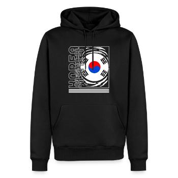 Korea Shirt, 대한민국 Dae Han Min Guk Republic Of - Männer Premium Bio Hoodie - Schwarz - Vorne - Nico (187cm)