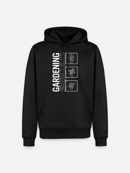 Brigade de jardinage, Amateur de jardinage de plantes de jardin - Sweat à capuche Premium bio Homme - noir