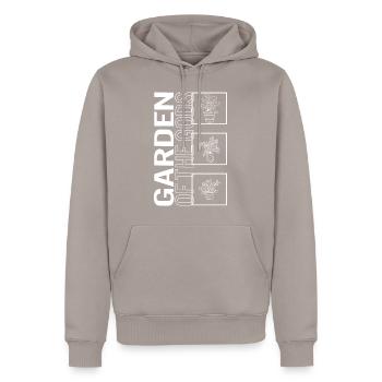Garten der Götter, Gartenpflanzenliebhaber - Männer Premium Bio Hoodie - Taupe - Vorne - Nico (187cm)