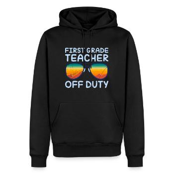 Enseignant de première année Enseignant en congé - Sweat à capuche Premium bio Homme - noir - Devant - Nico (187cm)
